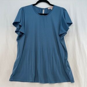 Philosophy Republic Clothing Short Sleeve Top Blue Women’s Size Large